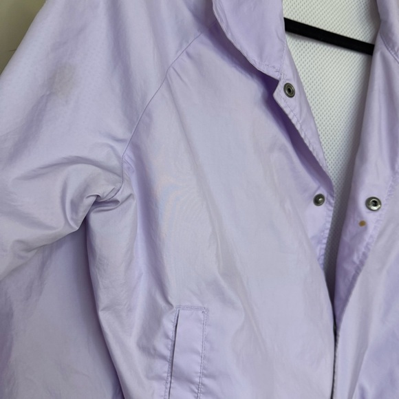 Champion Lilac Purple Windbreaker Jacket | Vintage Style Logo Zip-Up **Flaw** - Picture 7 of 7